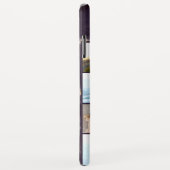 Gepersonaliseerde 7 Fotocollage op donker marmer Case-Mate iPhone Case (Achterkant/rechts)