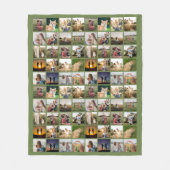 Gepersonaliseerde 80 Fotocollage Fleece Deken (Voorkant)