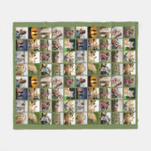 Gepersonaliseerde 80 Fotocollage Fleece Deken (Voorkant (Horizontaal))