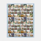 Gepersonaliseerde 80 Fotocollage Fleece Deken (Voorkant)