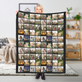 Gepersonaliseerde 80 Fotocollage Fleece Deken