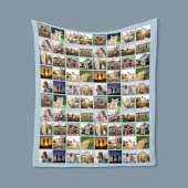 Gepersonaliseerde 80 Fotocollage Fleece Deken