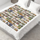 Gepersonaliseerde 80 Fotocollage Fleece Deken