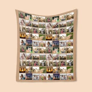 Gepersonaliseerde 80 Fotocollage Fleece Deken