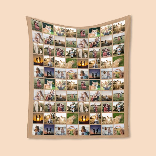 Gepersonaliseerde 80 Fotocollage Fleece Deken