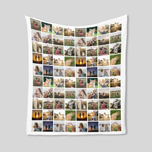 Gepersonaliseerde 80 Fotocollage Fleece Deken
