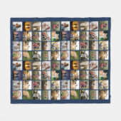 Gepersonaliseerde 80 Fotocollage Fleece Deken (Voorkant (Horizontaal))