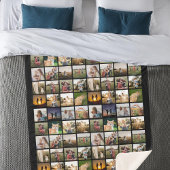Gepersonaliseerde 80 Fotocollage Sherpa Deken