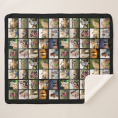 Gepersonaliseerde 80 Fotocollage Sherpa Deken (Voorkant (horizontaal))
