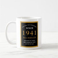 Gepersonaliseerde 80e verjaardag 1941 Elegant Blac
