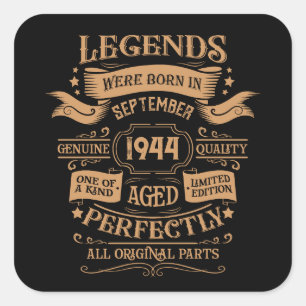 Gepersonaliseerde  80ste verjaardag whiskey thema vierkante sticker