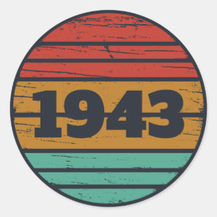 Gepersonaliseerde 80ste verjaardagscadeaus ronde sticker