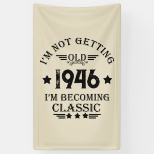 Gepersonaliseerde  80ste verjaardagscadeaus zwart spandoek