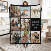 Gepersonaliseerde 8 foto collage fleece deken