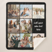Gepersonaliseerde 8 foto collage Sherpa deken (Voorkant)