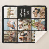 Gepersonaliseerde 8 foto collage Sherpa deken (Voorkant (horizontaal))