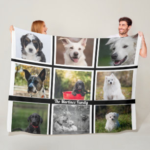 Gepersonaliseerde 9-Afbeelding fleece deken