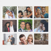 Gepersonaliseerde 9-Afbeelding fleece deken (Voorkant (Horizontaal))