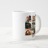 Gepersonaliseerde 9 Photo Collage Sjabloon voor ko Extra Grote Beker (Voorkant rechts)