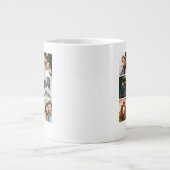 Gepersonaliseerde 9 Photo Collage Sjabloon voor ko Extra Grote Beker (Voorkant)