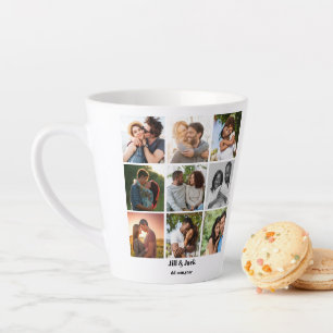 Gepersonaliseerde 9 Photo Collage Sjabloon voor ko Latte Mok
