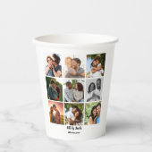 Gepersonaliseerde 9 Photo Collage Sjabloon voor ko Papieren Bekers (Voorkant)