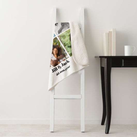 Gepersonaliseerde 9 Photo Collage Sjabloon voor ko Sherpa Deken (In situ)