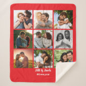 Gepersonaliseerde 9 Photo Collage Sjabloon voor ko Sherpa Deken (Voorkant)