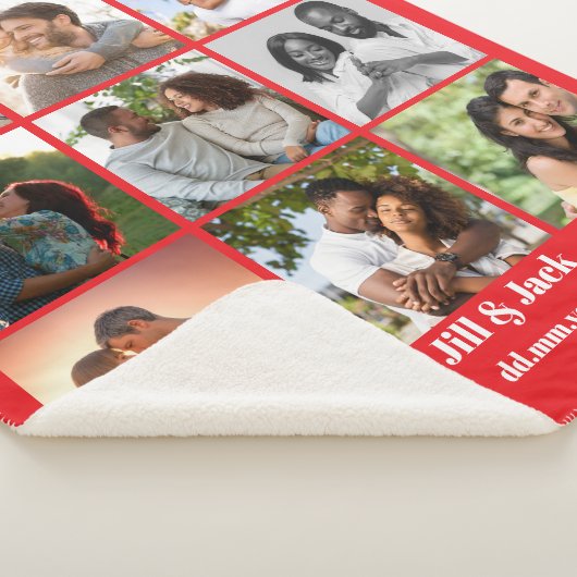 Gepersonaliseerde 9 Photo Collage Sjabloon voor ko Sherpa Deken (3/4)