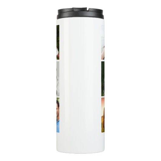 Gepersonaliseerde 9 Photo Collage Sjabloon voor ko Thermosbeker (Achterkant)