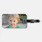 Gepersonaliseerde Aangepaste 2 Foto Dubbelzijdig Bagagelabel (Achterkant horizontaal)