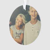 Gepersonaliseerde Aangepaste 2 Foto Dubbelzijdig Ornament (voorkant)