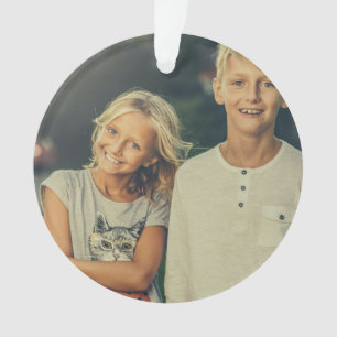 Gepersonaliseerde Aangepaste 2 Foto Dubbelzijdig Ornament