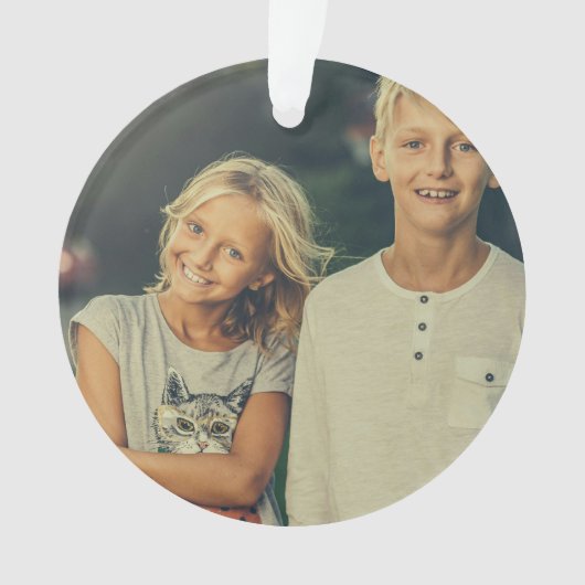 Gepersonaliseerde Aangepaste 2 Foto Dubbelzijdig Ornament (voorkant)