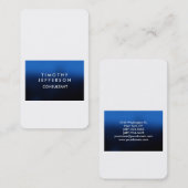 Gepersonaliseerde Aangepaste Blauw Wit Elegant Mod Visitekaartje (Voorkant / Achterkant)
