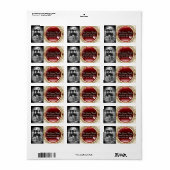 Gepersonaliseerde Aangepaste Foto Bruin Polk Maili Etiket (Full Sheet)