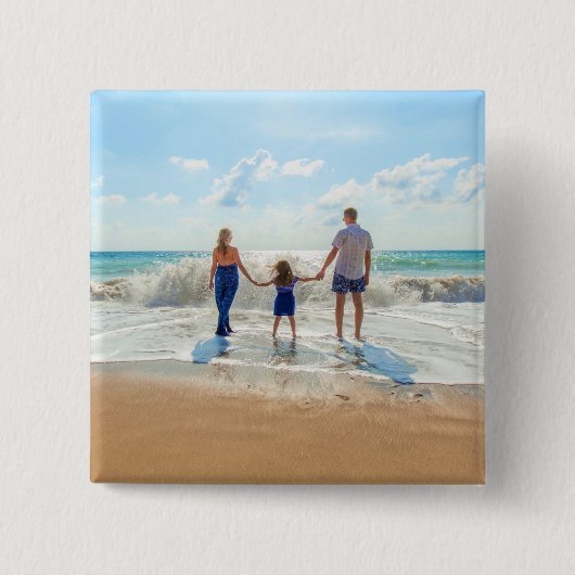 Gepersonaliseerde aangepaste foto Button uw eigen  (Voorkant)