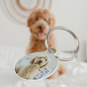 Gepersonaliseerde aangepaste foto en tekst huisdierpenning