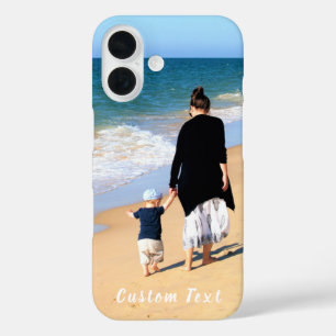Gepersonaliseerde Aangepaste Foto en Tekst iPhone  16 Hoesje