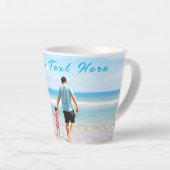 Gepersonaliseerde aangepaste foto en tekst Latte M Mok (Rechterhoek)