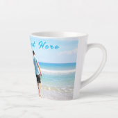 Gepersonaliseerde aangepaste foto en tekst Latte M Mok (Rechts)