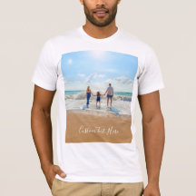 Gepersonaliseerde aangepaste foto en tekst T-shirt
