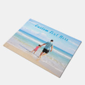 Gepersonaliseerde aangepaste foto- en tekstdeurmat deurmat (Schuin)