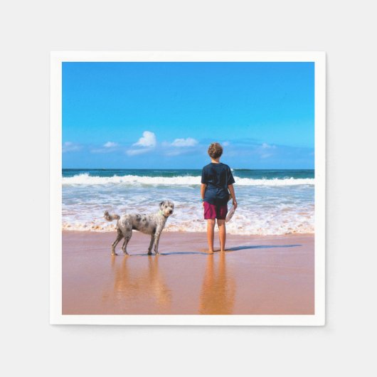 Gepersonaliseerde Aangepaste foto servetten (Voorkant)