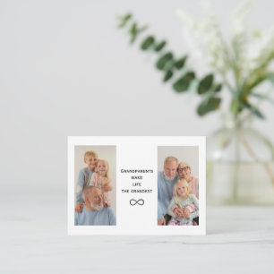 Gepersonaliseerde Aangepaste Foto & Tekst Grootoud Notitiekaartje