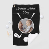 Gepersonaliseerde aangepaste foto vaders dag golfhanddoek (Insitu)