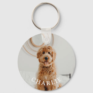 Gepersonaliseerde aangepaste hond huisdier foto aa sleutelhanger