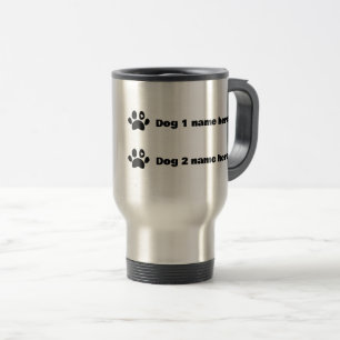 Gepersonaliseerde aangepaste hond koffie liefhebbe reisbeker