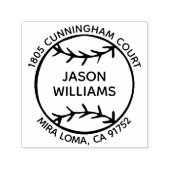 Gepersonaliseerde aangepaste honkbal retour adres zelfinktende stempel (Design)