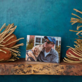 Gepersonaliseerde aangepaste huisdierhond Foto Maa Fotoplaat (Zijkant)